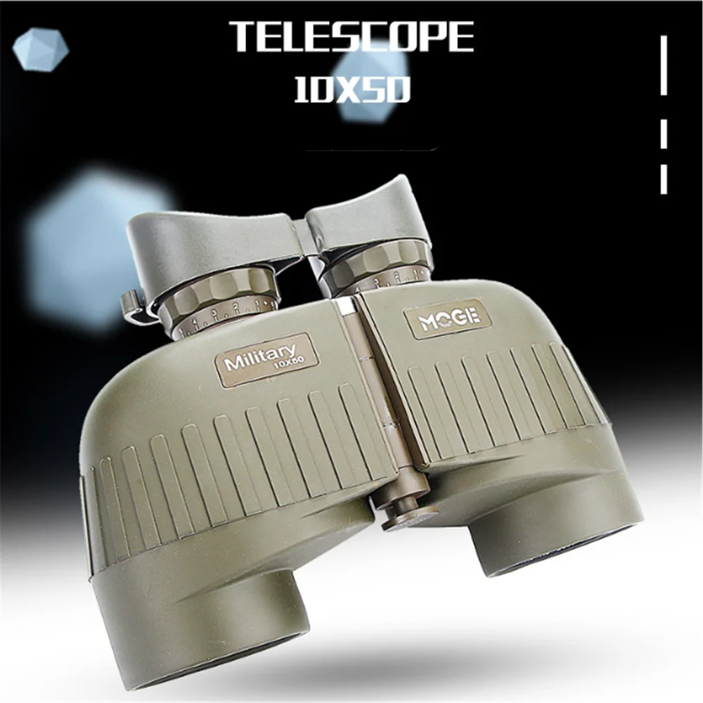 MOGE 10X50 Binoculars Nitrogen-filled Waterproof HD High-definition Low-light Night Vision with Electronic Compass