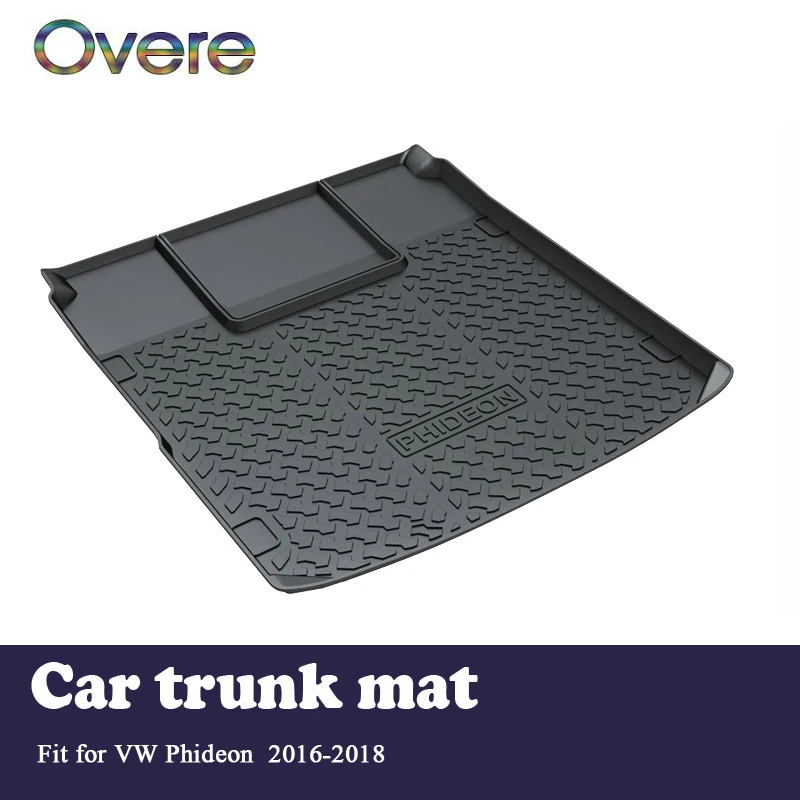 

Overe 1Set Car Cargo rear trunk mat For VW Phideon 2016 2017 2018 Boot Liner Styling Waterproof carpet Anti-slip mat Accessories