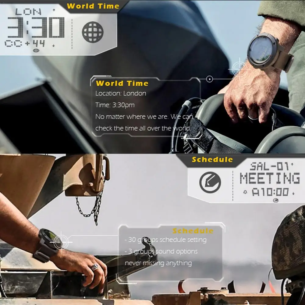  North Edge Sport Smart Digital Watch Electronic Clock Alarm Clock Professional Waterproof Outdoor F