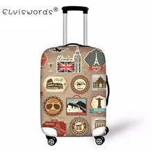 ELVISWORDS Suitcase Cover Travel Luggage Cover On Road Dustproof Luggage Protector Spandex Protection Cover for Trolley Case
