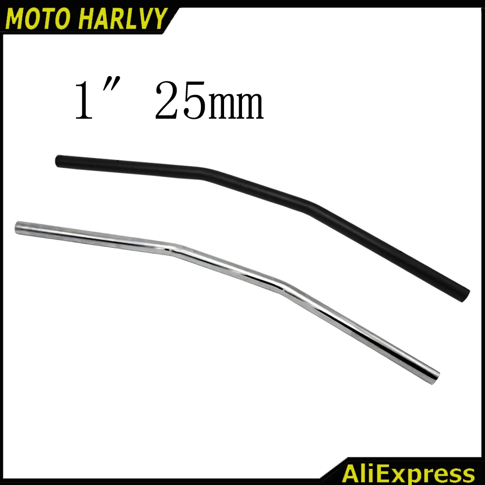 

1" 25mm Motorcycle Drag Bar Handlebar 28" Wide For CB GS KZ VS Honda Yamaha Kawasaki Suzuki Chopper Bobber Custom Harley