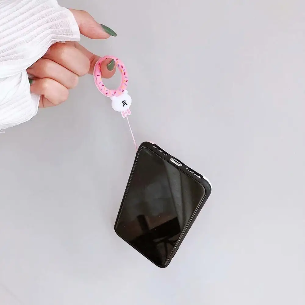 العالمي سيليكون الحبل ل مفاتيح الهواتف حزام ل فون 7 زائد 8 6 S Keycord اسهم خواتم الاصبع الهاتف المحمول اكسسوارات