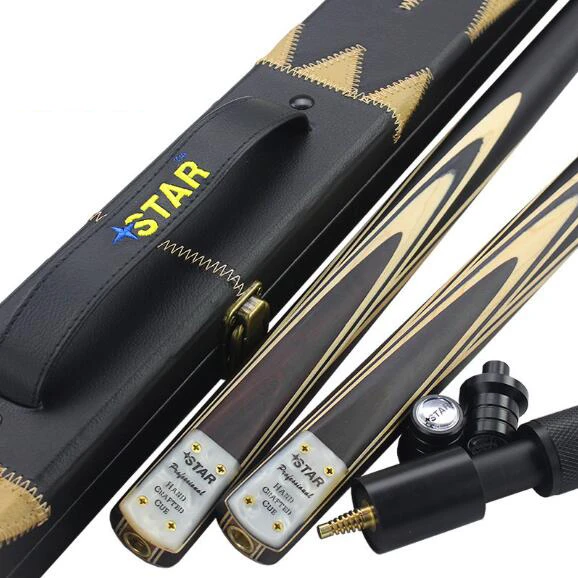STAR 3/4 Snooker Cue Kit Stick with Case with Extension Billiard Stick