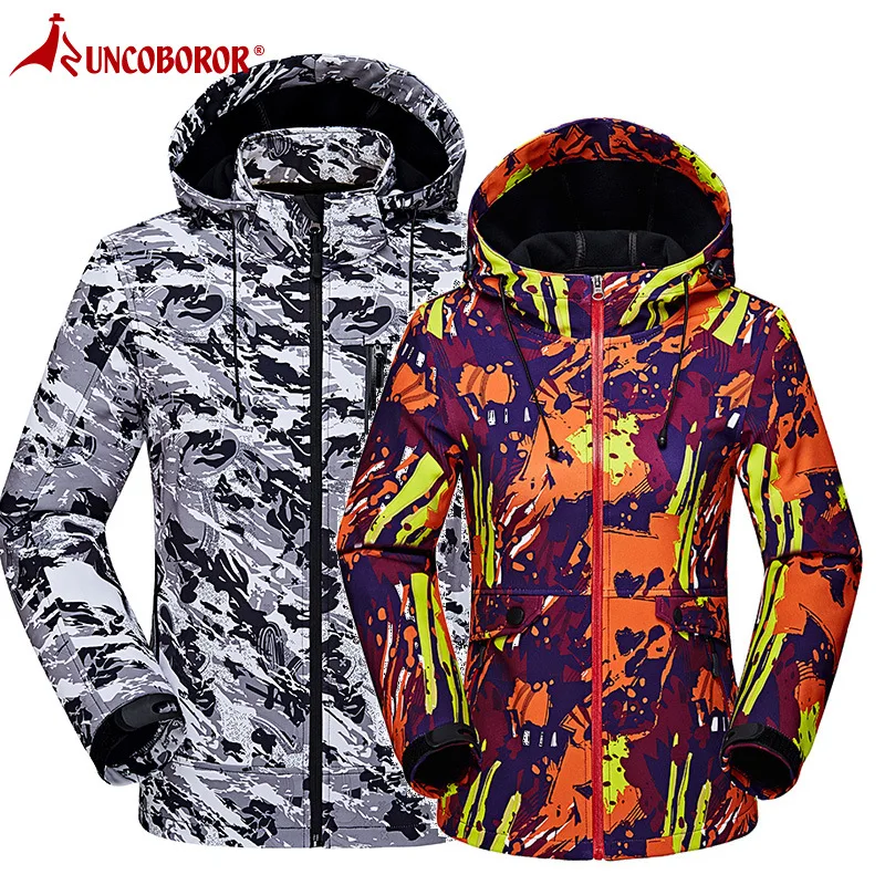 

2018 Men Women Winter 2 Pieces Inside Cotton-Paded Jackets WoOutdoor Waterproof Thermal Hiking Ski Camping Climbing Jacket Coat
