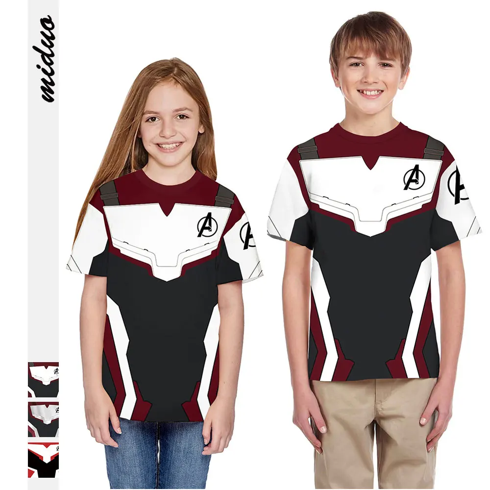 

2019 New Digital Printed Quantum Warsuit T-shirt Children's Short Sleeved T Boys and Girls Shirts Summer kids christmas shirt