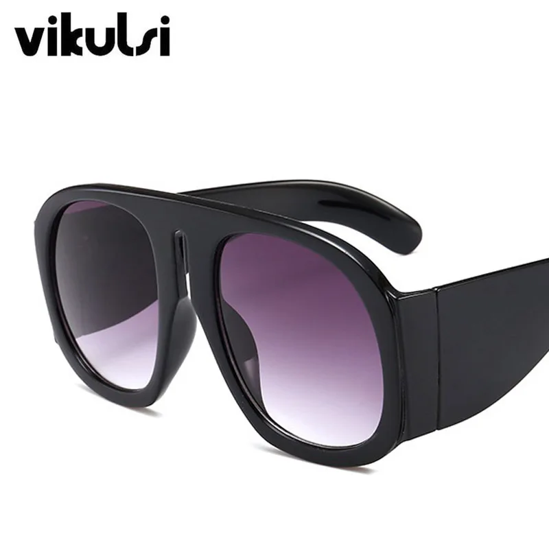 Солнцезащитные очки унисекс в стиле ретро, большие размеры, авиаторы, женские, брендовые, дизайнерские, цельные, большие, солнцезащитные очки для женщин, мужчин, черная маска, Оттенки UV400 - Цвет линз: E148 black grey