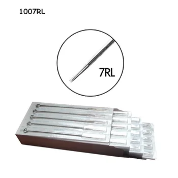 

50 PCS Disposable 7RL Sterilized Tattoo Needles Stainless Steel Tattoo Needle for Tattoo Grip Tattoo Machine