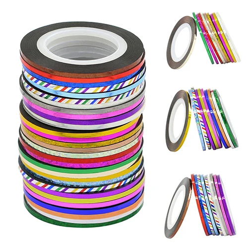 

2016 New Arrival New 2mm Widened Striping Tape Line Sticker Nail Art UV Gel Tips Rolls 20m 10 Colours 5W4L 7GXJ