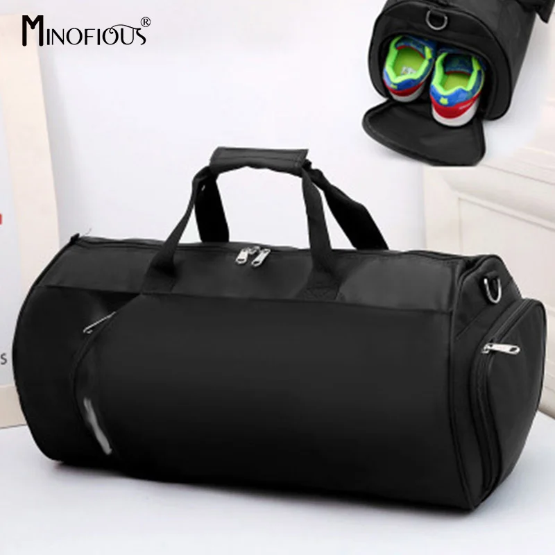 

MINOFIOUS 2019 Men Handbag Large Capacity Travel Bag Fashion Oxford Cloth Travel Luggage Shoulder Bag Designer Male Tote Bags