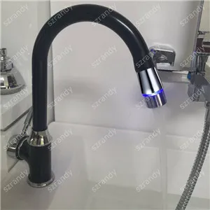 Светодиодный водопроводный кран Светодиодная насадка для душа кран для кухонного смесителя сопло в Одноцветный синий - Цвет: single blue color