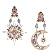 H: HYDE брендовые серьги массивные капли драгоценный камень богемное Солнце Луна блестящие серьги с кристаллами ювелирные изделия для женщин brincos grandes