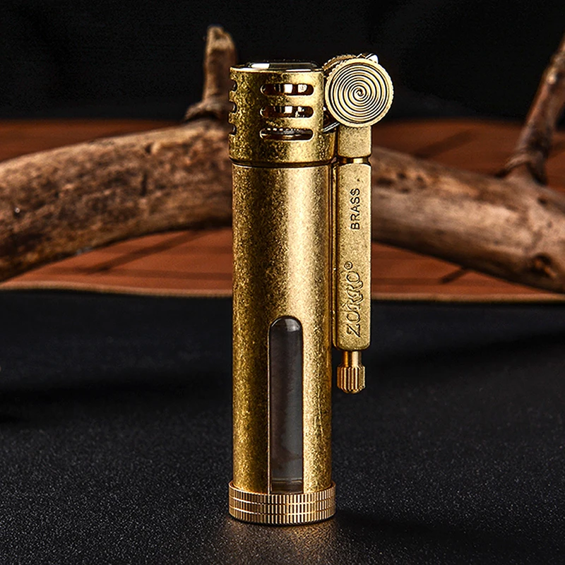 Ретро дизайн дымовая старая бензиновая зажигалка Чистая медь оригинальные
