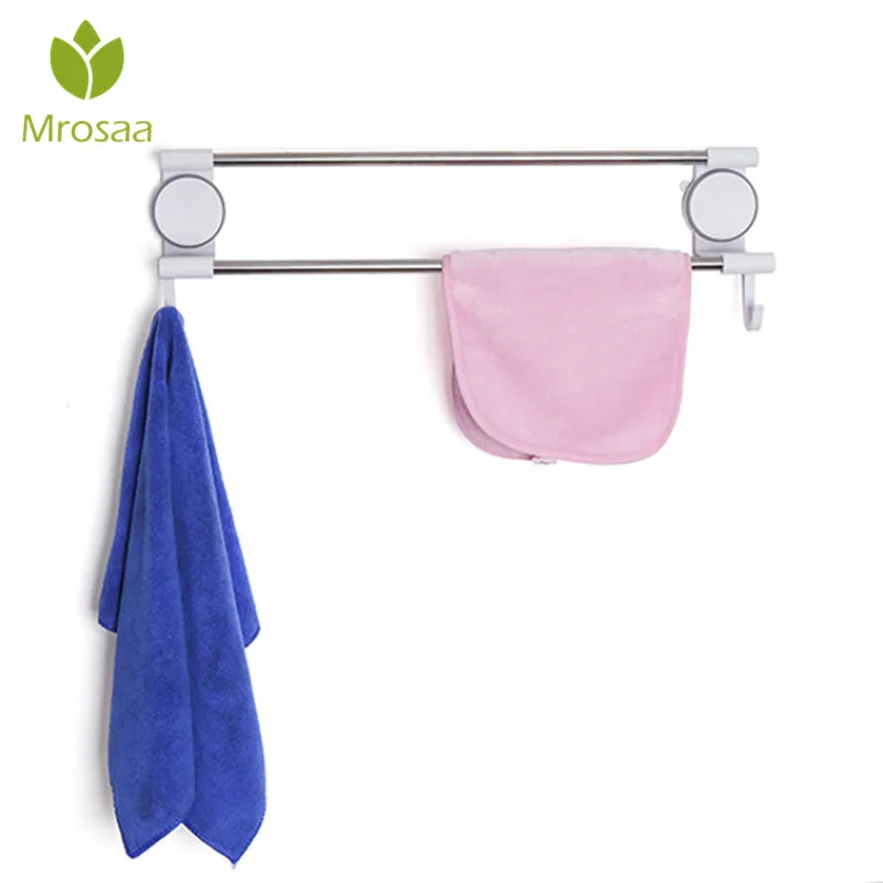 1 Pcs Mrosaa Bath Shower Towel Holder Waterproof Double Stainless Steel