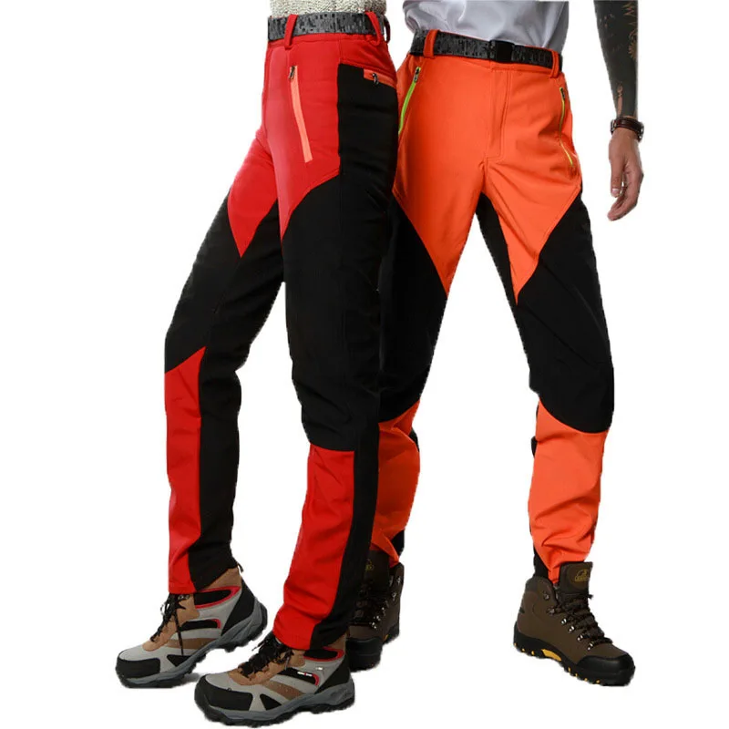 

New MenWomen Couples Winter Fleece Softshell Pants Outdoor Cloting Keep warm Camping Thermal Ski Trekking Male sport Trousers 27