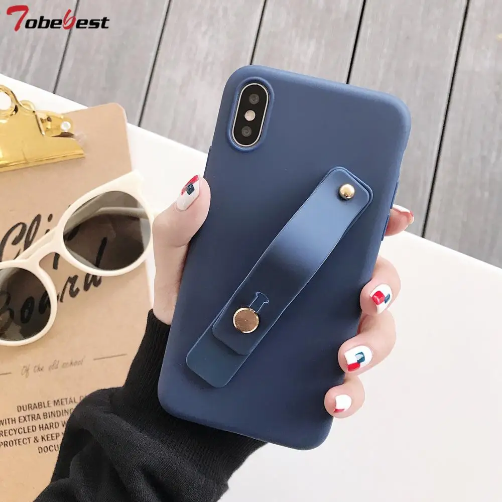 

Colorful Stand Phone Case for iphone XS MAX XR X 8 7 6 6s plus 7Plus 8Plus XSMAX Cute Soft Silicone TPU Candy Color Case Cover