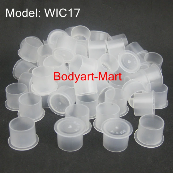 1000pcs 17mm White Steady Tattoo Ink Cups Medium Size Clear Tattoo Ink