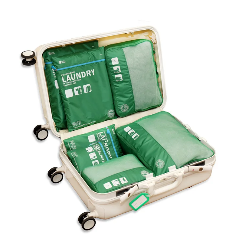 Travel Storage Bag 7set Shoe Bags Set In Suitcase Classification Toiletries Bra Pocket Luggage Travel Accessories Organize Case