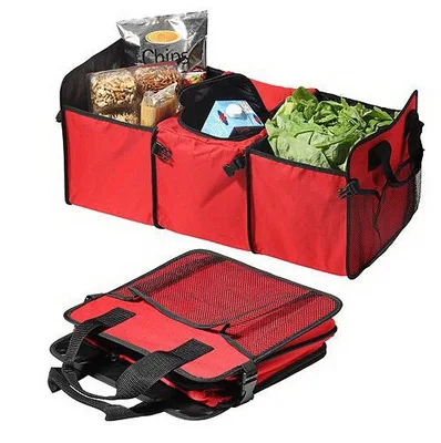 Car Trunk Organizers Backup Storage Bag High Capacity Multi - Use Back Interior Accessories Auto Organizer Box  car accessories