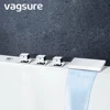 Square Bathtub Tap Brass Switch Control Valve For Bathtub Faucet Shower Mixer Faucet Tap For Baths Cascade Waterfall Diverter 2