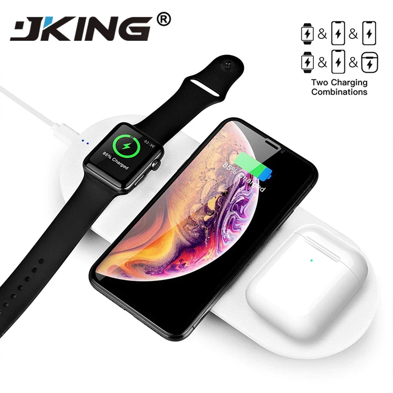 

3 In 1 Wireless Charger Station For Iphone X XS Fast Charge Wireless Charge Pad For Iphone Airpods Charge Stand For Apple Watch