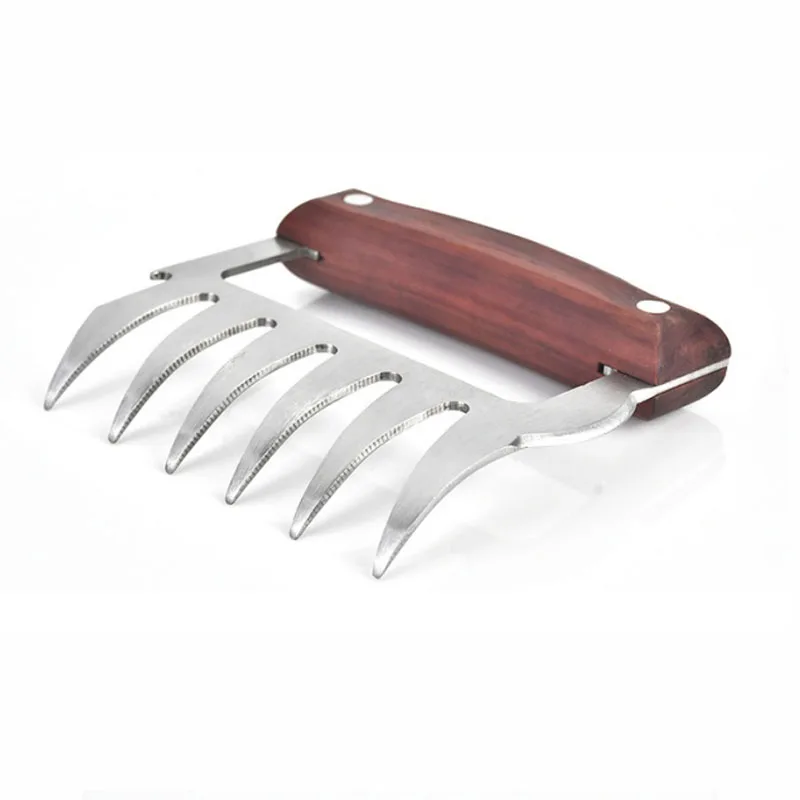 Metal 1PC 1/2 шт в виде медвежьей лапы вилка для барбекю зажим Нержавеющая сталь полезные мясо процессор барбекю многофункциональный инструмент мясо жидкость для снятия вилка - Цвет: Metal 1PC