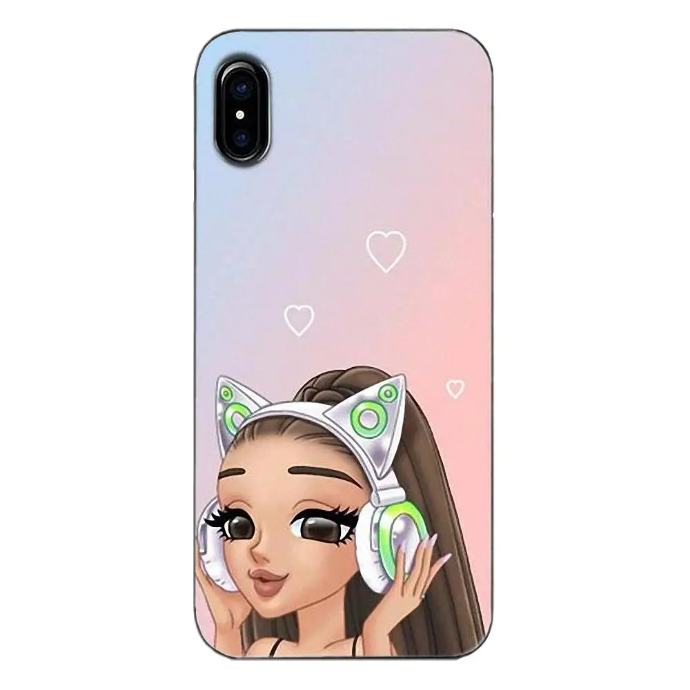 Мягкий чехол из ТПУ для Galaxy Alpha Core Prime Note 4 5 8 S3 S4 S5 S6 S7 S8 S9 mini edge Plus Ariana Grande с рисунком