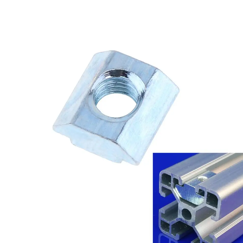 

Hot 2020 Quadrilateral Slider Nut with Screw Holes High Galvanized Surface European Standard for Connecting Profile Accessories