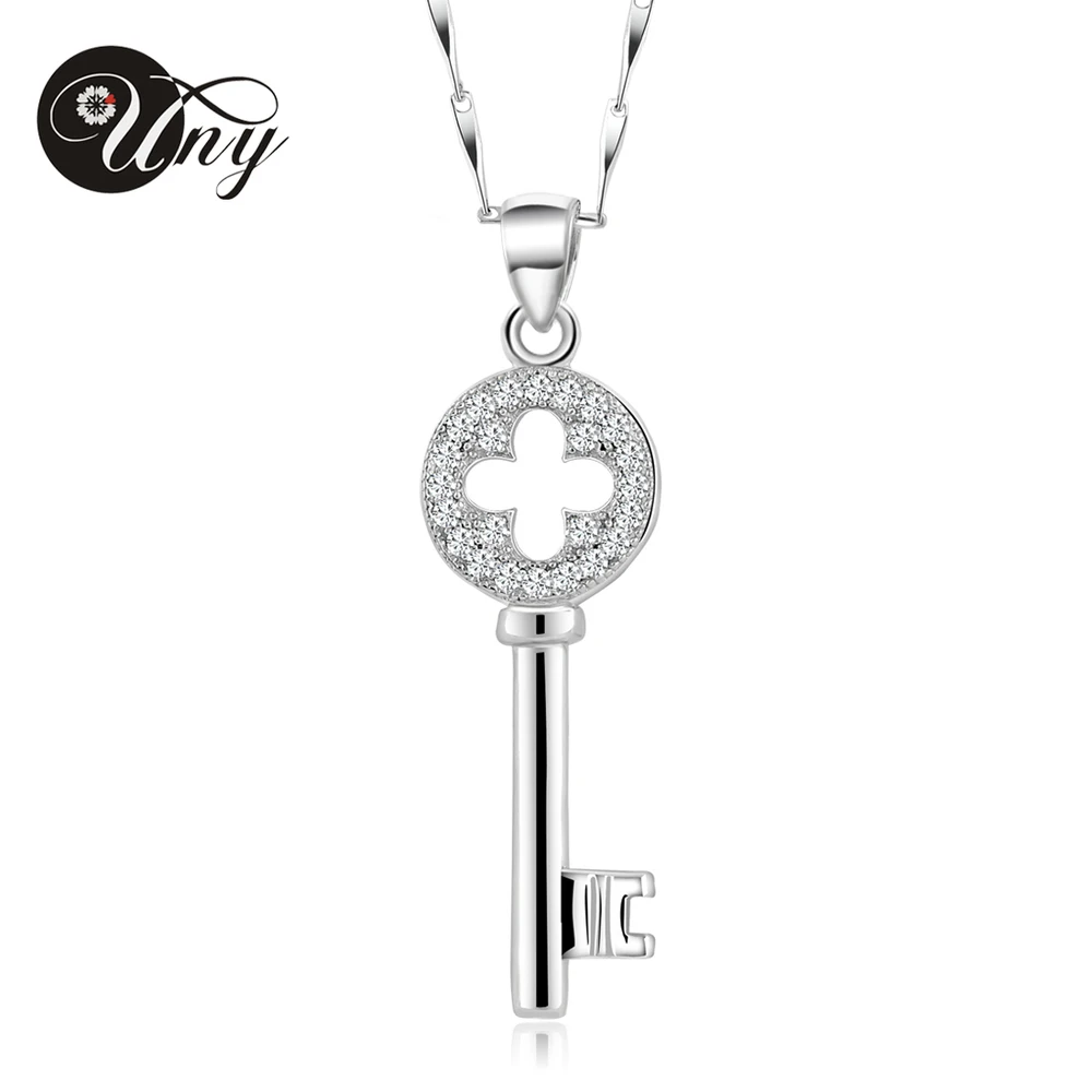 Женское ожерелье из серебра 925 пробы с кулоном в виде ключа|necklace wing|jewelry cfnecklace fittings