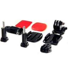 Brand New GoPro Helmet Front Shooting Set+Adhesive Pads Mount Stand for GoPro Hero 4 3+ 3 2 sj4000 Camera Gopro Accessories