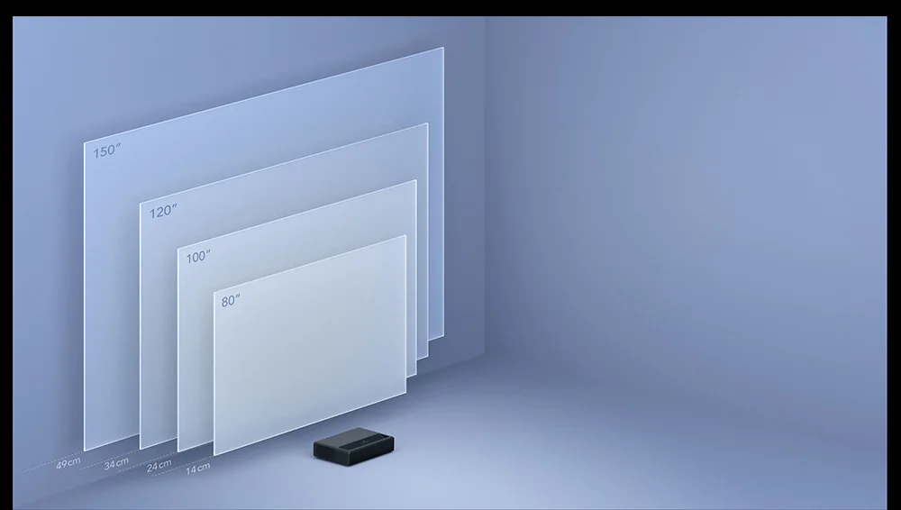 Xiaomi Mijia лазерный проектор ТВ 4K домашний кинотеатр 200 дюймов Wifi 2G ram 16G английский интерфейс поддержка HDR DOLBY DTS