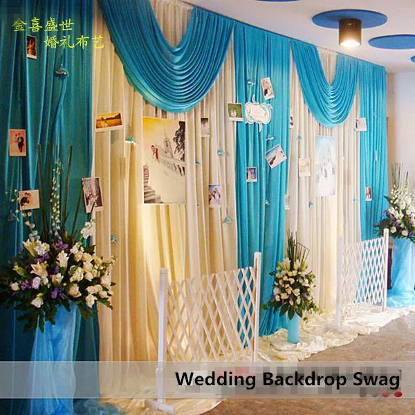 font b Wedding b font font b Backdrop b font Decor 3X6M Ice Silk White