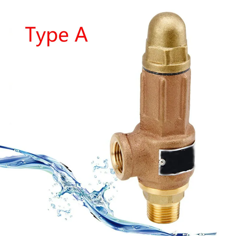 DN15 DN20 DN25 Бронзовый предохранительный клапан регулируемый Давление предохранительный клапан Steam предохранительный клапан с ручкой для котла водонагревателя