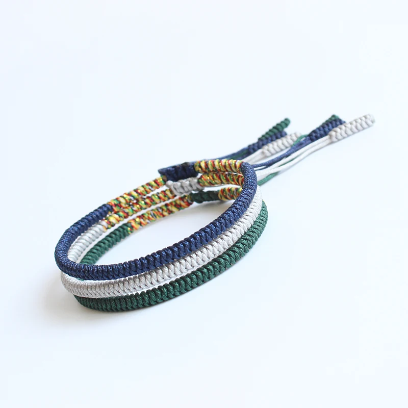 

Tale Design Multi Color Rope Tibetan Buddhist Handmade Lucky Knots Bracelet Same Model As Leonardo DiCaprio Hot Sale - Health
