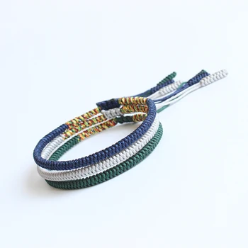

Tale Design Multi Color Rope Tibetan Buddhist Handmade Lucky Knots Bracelet Same Model As Leonardo DiCaprio Hot Sale - Health
