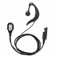 Retevis Black G-Shape Ear hook Microphone Earpiece for Retevis RT82 Dual band DMR Radio Walkie Talkie J9127A