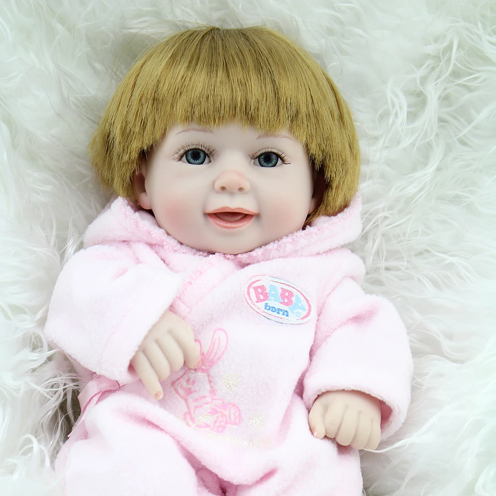 NPKDOLL кукла мини 10 дюймов полный Силиконовый Reborn Baby Dolls подарки для девочек в возрасте 1 год прямые волосы для девочек игрушки Акция