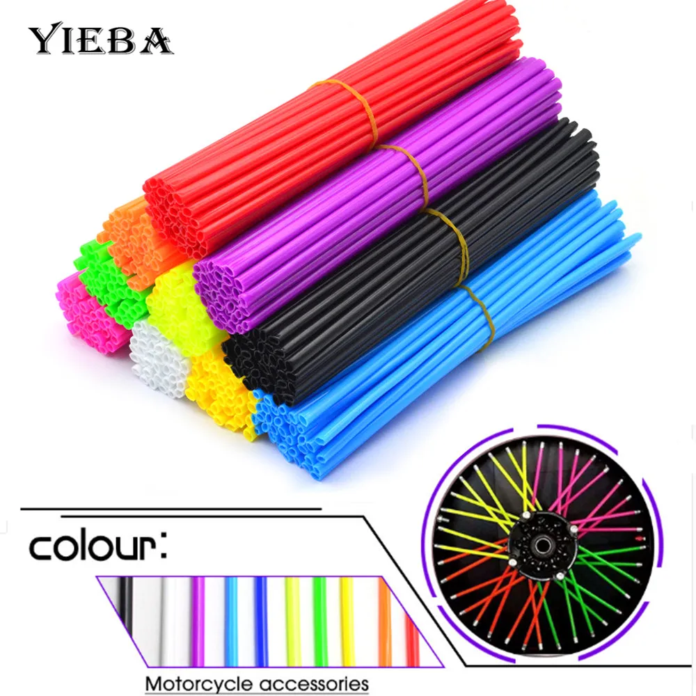 

For benelli Motocross Dirt Bike Enduro Off Road Rim Wheel spoke skins Motorcycle 72Pcs Rim Spoke Wrap Kit Skin Cover