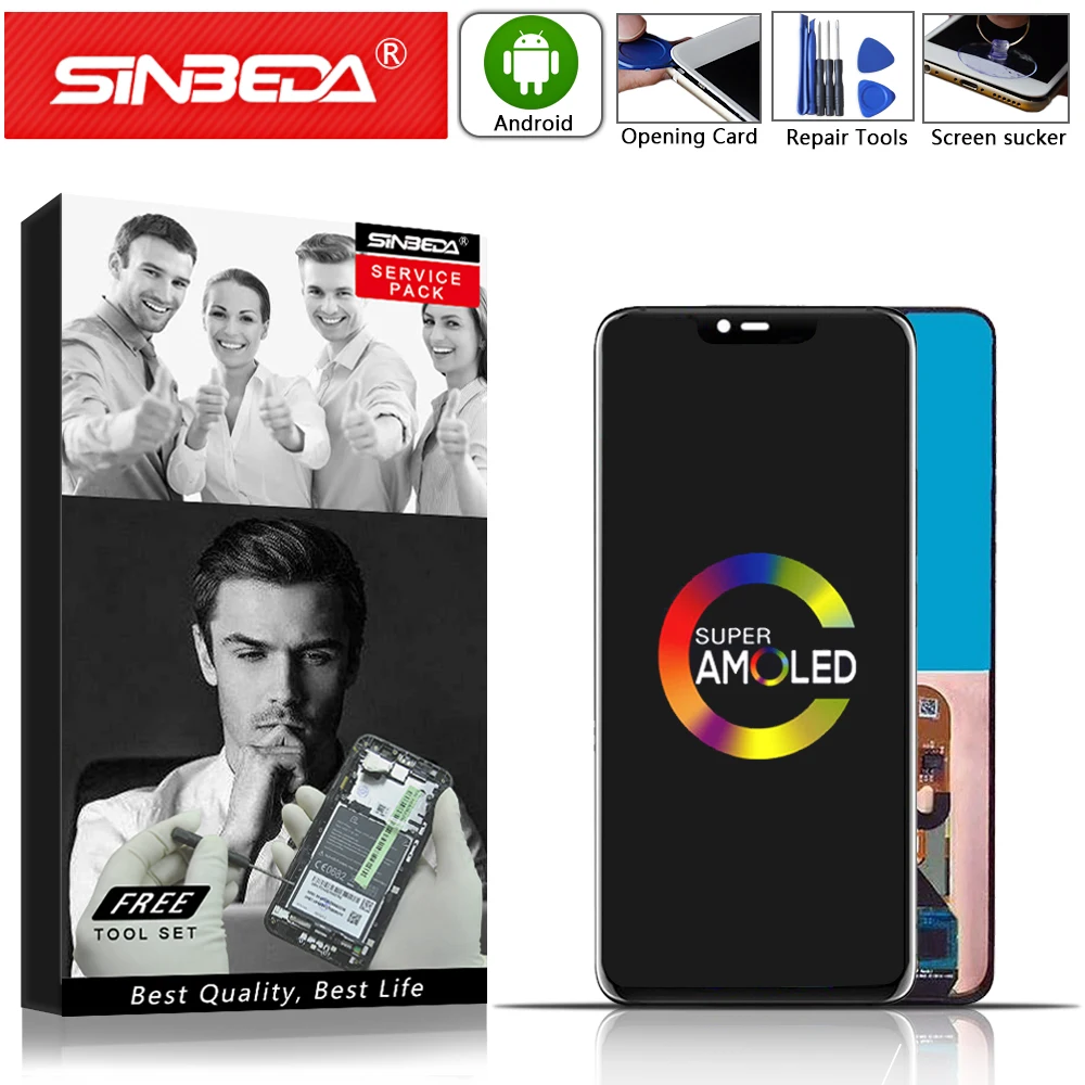 

With Fingerprint 6.39"Super AMOLED For HUAWEI Mate 20 Pro LCD Touch Screen with Frame Digitizer For HUAWEi Mate 20 Pro Display #