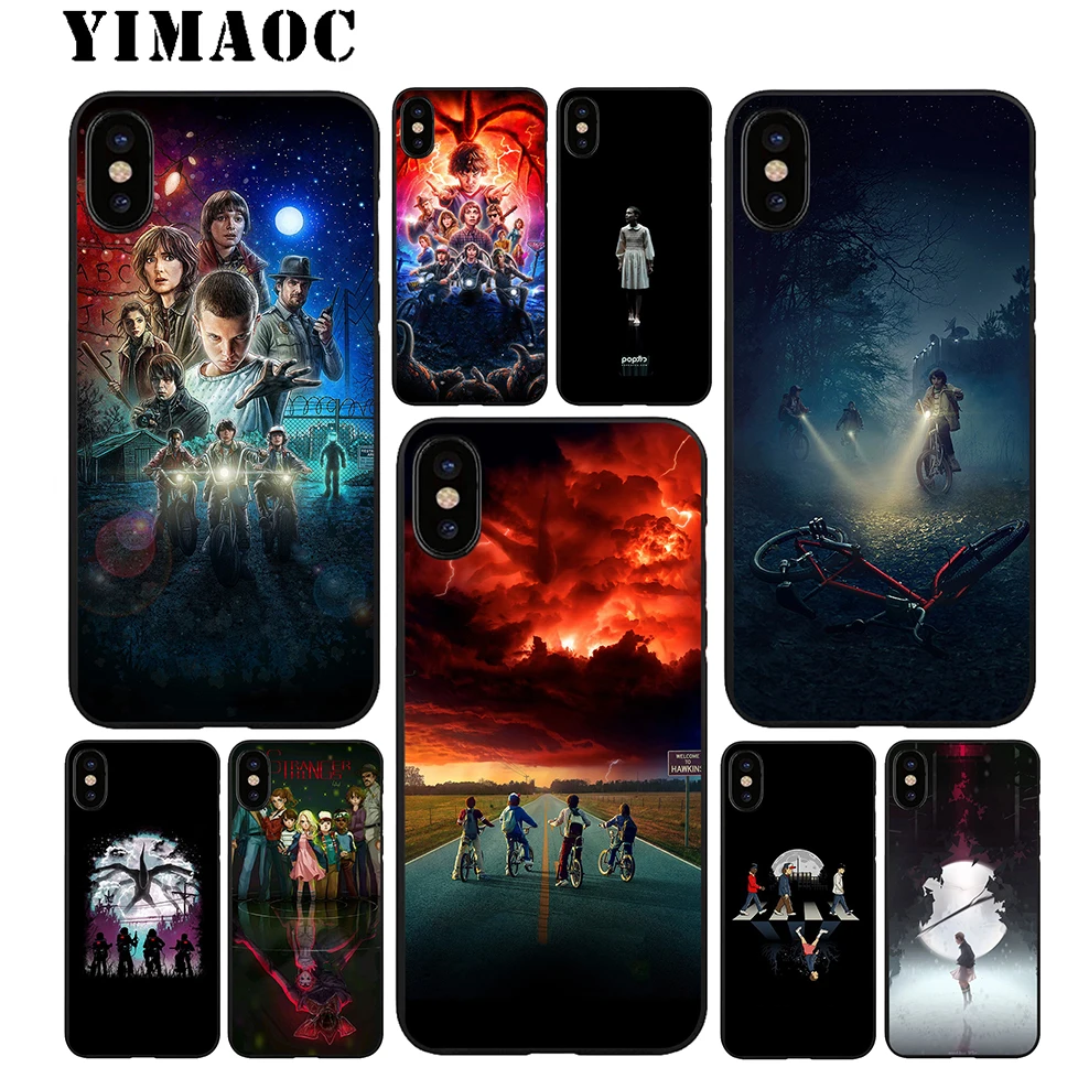 YIMAOC странные вещи ТВ-шоу Мягкий ТПУ Черный силиконовый чехол для iPhone X или 10 8 7 6 6S