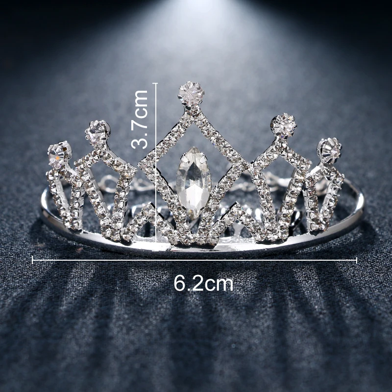 

2018 new sleek minimalist bride crown tiara light silver crown tiara female bride wedding hair accessories 3
