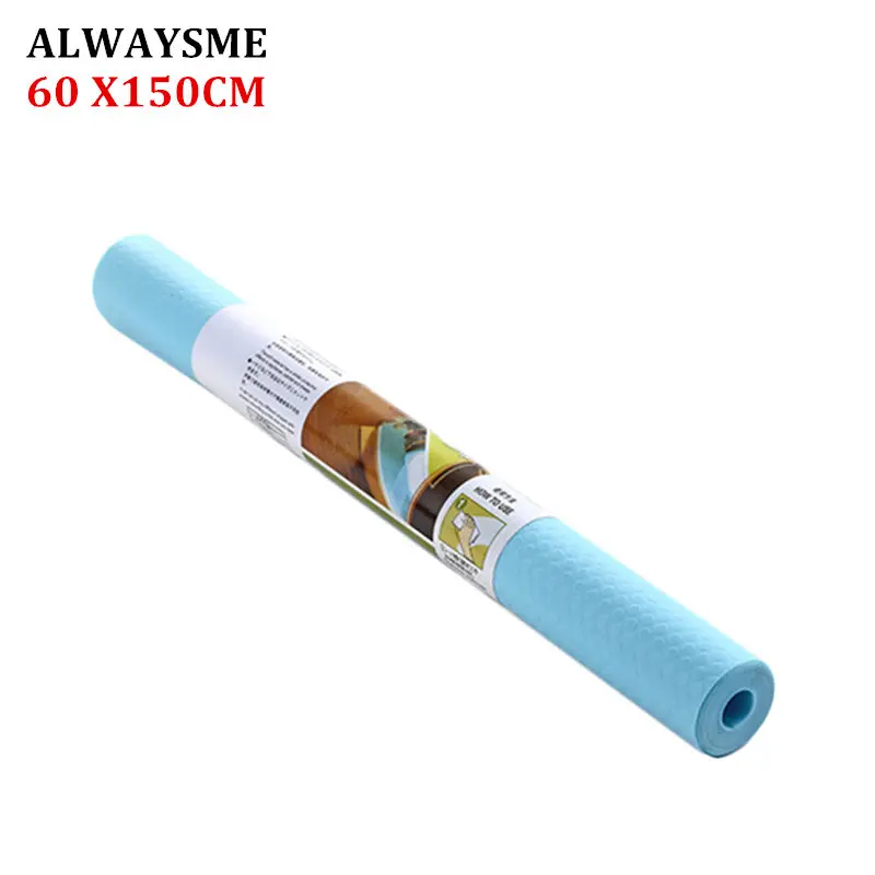 ALWAYSME 60X150 см EVA можно отрезать шкафы холодильника ящики настольные полки подкладка лайнер коврики колодки продлить срок службы предотвратить порчи - Цвет: 60x150CM Blue