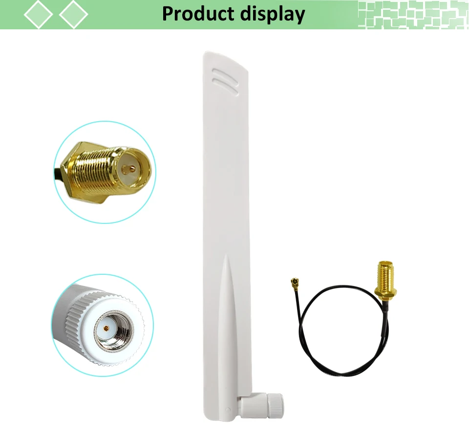 2,4 GHz 8dBi антенна WiFi RP-SMA Male 2,4 ghz Antenne 2,4G белая антенна антена маршрутизатор+ PCI U. FL IPX to SMA Male Pigtail кабель