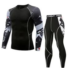 Новые колготки мужские Спортивные Компрессионные костюмы тренировочная одежда для мужчин тренировка Беговая одежда спортивный костюм сухой Рашгард для ММА