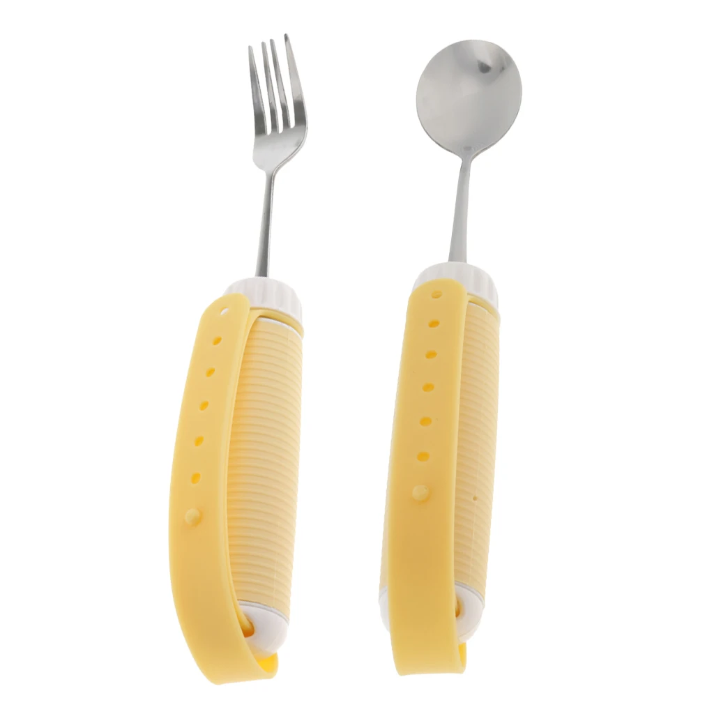 Rotating Utensil Eating Aids Spoon Fork Set For The Elderly Disability Kids