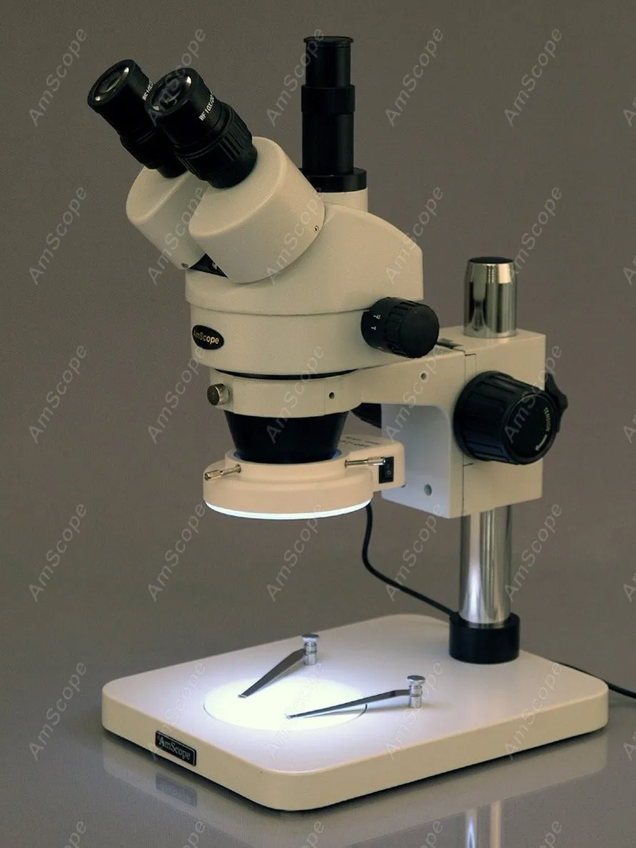 144-светодиодный микроскоп с зумом-AmScope поставки 3.5X-180X производство 144-светодиодный стерео микроскоп с зумом с 1.3MP цифровой камерой