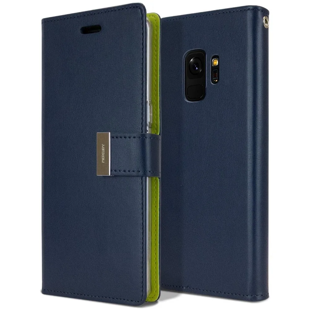 Чехол бумажник из натуральной кожи Mercury Rich Diary для Samsung Galaxy S20 Ultra S8 S9 S10 Plus Note 8 9 10