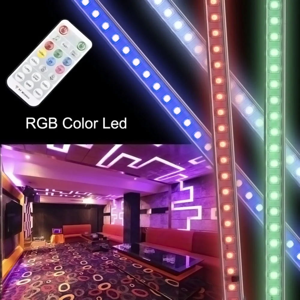 

1PC Automatically changing lights LED RGB Strip Hard Bar Light USB Remote Pub DJ Disco Party Restaurant Lamp Festival Decoration