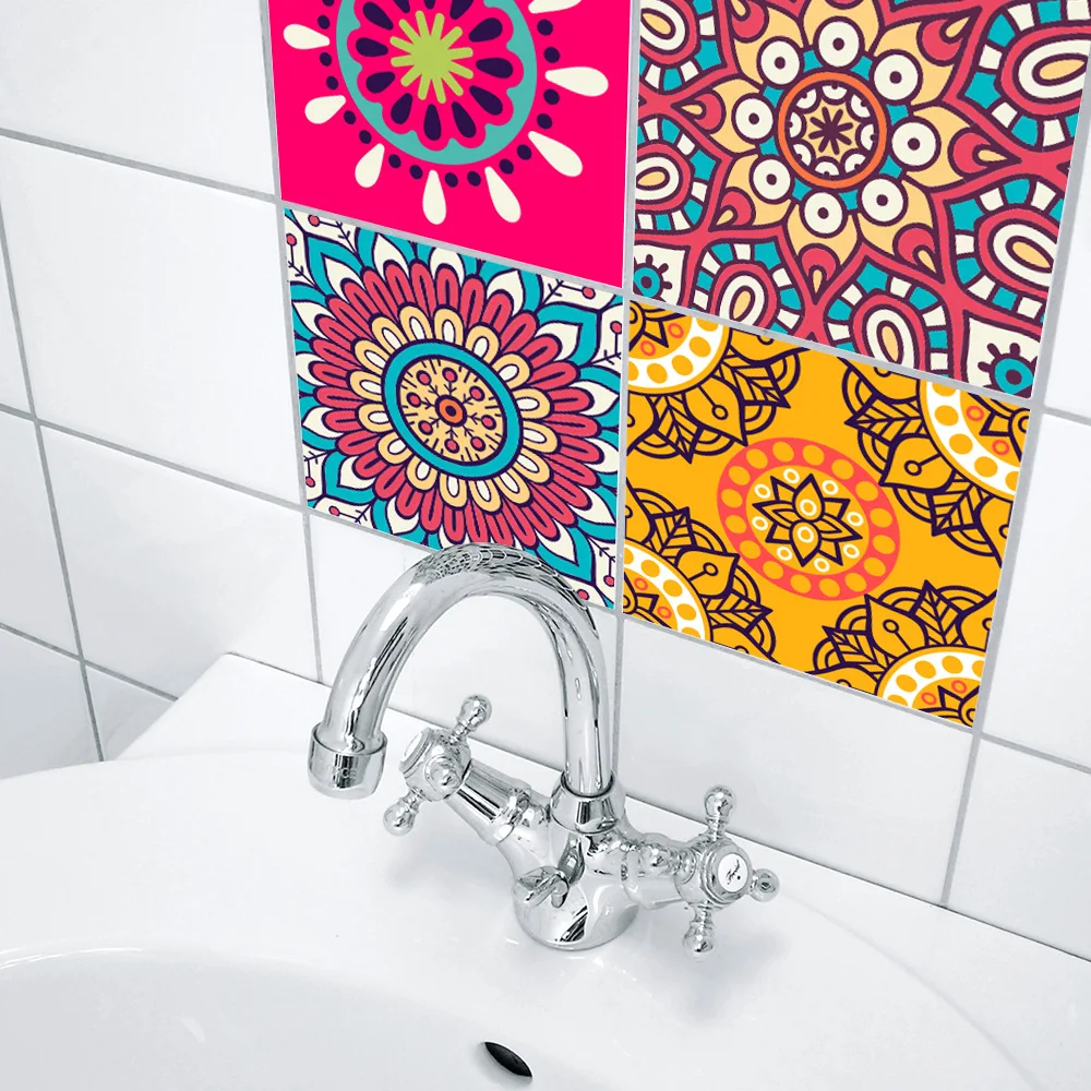 Funlife Self-adhesive Mexico Tiles Stickers,Waterproof Kitchen Bathroom Wall Stickers Decor,Peel Stick DIY Furniture Decals Funlife Self-adhesive Mexico Tiles Stickers,Waterproof Kitchen Bathroom Wall Stickers Decor,Peel Stick DIY Furniture Decals