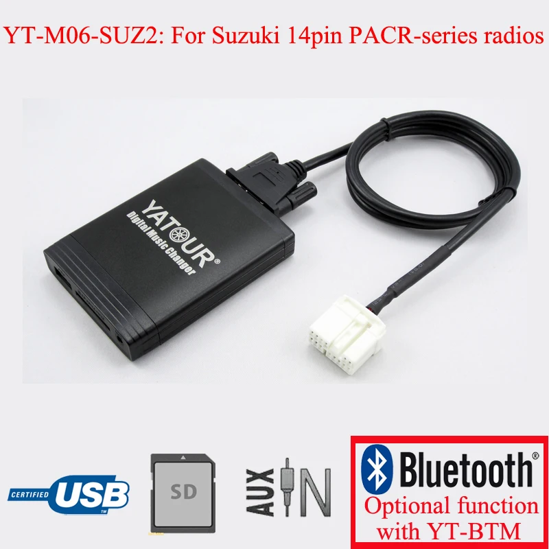 Yatour автомобильный usb, sd цифровой интерфейс MP3-плеер для Suzuki 14pin PACR серии радио