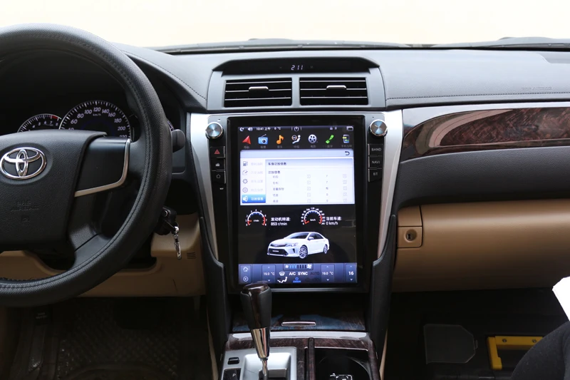 Flash Deal 12.1inch vertical screen tesla style android 7.12 car radio gps player for toyota camry 2015-with gps navigation head unit 1